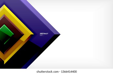 Fundo geométrico quadrado, modelo moderno vetorial