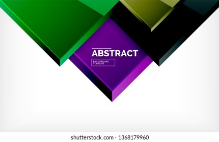 Square geometric background, vector modern template