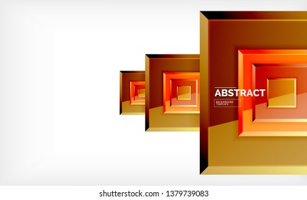 Square geometric background, vector modern template