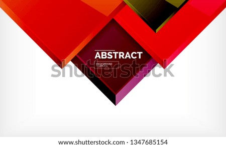 Square geometric background, vector modern template