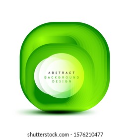 Square geometric banners with 3d smooth blend effect. Digital technology trendy icon design. Vector Illustration For Wallpaper, Banner, Background, Card, Book Illustration, landing page