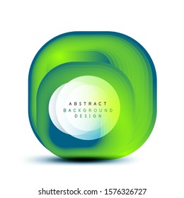 Square geometric banners with 3d smooth blend effect. Digital technology trendy icon design. Vector Illustration For Wallpaper, Banner, Background, Card, Book Illustration, landing page
