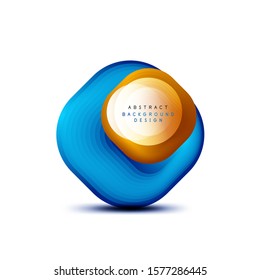 Square geometric banners with 3d smooth blend effect. Digital technology trendy icon design. Vector Illustration For Wallpaper, Banner, Background, Card, Book Illustration, landing page