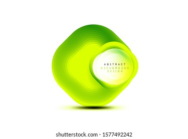 Square geometric banners with 3d smooth blend effect. Digital technology trendy icon design. Vector Illustration For Wallpaper, Banner, Background, Card, Book Illustration, landing page