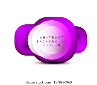 Square geometric banners with 3d smooth blend effect. Digital technology trendy icon design. Vector Illustration For Wallpaper, Banner, Background, Card, Book Illustration, landing page