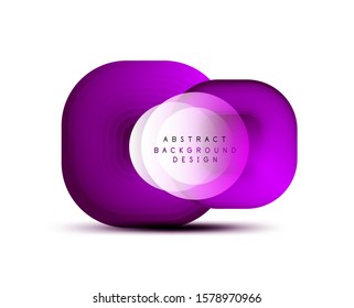 Square geometric banners with 3d smooth blend effect. Digital technology trendy icon design. Vector Illustration For Wallpaper, Banner, Background, Card, Book Illustration, landing page