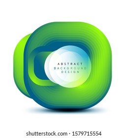 Square geometric banners with 3d smooth blend effect. Digital technology trendy icon design. Vector Illustration For Wallpaper, Banner, Background, Card, Book Illustration, landing page