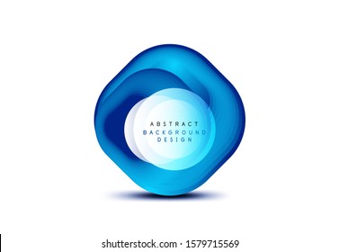 Square geometric banners with 3d smooth blend effect. Digital technology trendy icon design. Vector Illustration For Wallpaper, Banner, Background, Card, Book Illustration, landing page