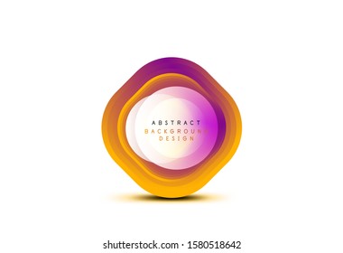 Square geometric banners with 3d smooth blend effect. Digital technology trendy icon design. Vector Illustration For Wallpaper, Banner, Background, Card, Book Illustration, landing page