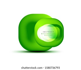 Square geometric banners with 3d smooth blend effect. Digital technology trendy icon design. Vector Illustration For Wallpaper, Banner, Background, Card, Book Illustration, landing page