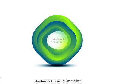 Square geometric banners with 3d smooth blend effect. Digital technology trendy icon design. Vector Illustration For Wallpaper, Banner, Background, Card, Book Illustration, landing page