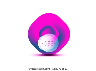 Banderas geométricas cuadradas con efecto de fusión suave 3d. Diseño de iconos de moda en tecnología digital. Ilustración vectorial para fondo de escritorio, pancarta, fondo, tarjeta, ilustración del libro, página de inicio