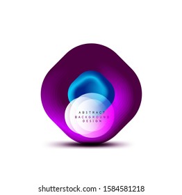 Square geometric banners with 3d smooth blend effect. Digital technology trendy icon design. Vector Illustration For Wallpaper, Banner, Background, Card, Book Illustration, landing page