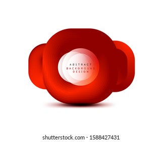 Banderas geométricas cuadradas con efecto de fusión suave 3d. Diseño de iconos de moda en tecnología digital. Ilustración vectorial para fondo de escritorio, pancarta, fondo, tarjeta, ilustración del libro, página de inicio