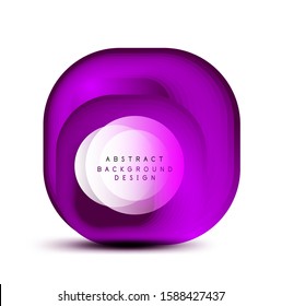 Square geometric banners with 3d smooth blend effect. Digital technology trendy icon design. Vector Illustration For Wallpaper, Banner, Background, Card, Book Illustration, landing page