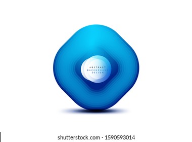 Banners geométricos quadrados com efeito de mistura suave 3d. Design de ícone da moda da tecnologia digital. Ilustração vetorial para papel de parede, banner, plano de fundo, cartão, ilustração de livro, página inicial