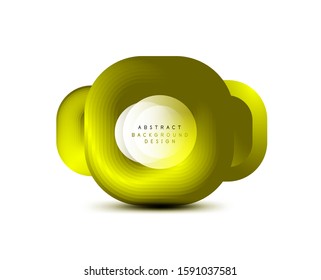 Square geometric banners with 3d smooth blend effect. Digital technology trendy icon design. Vector Illustration For Wallpaper, Banner, Background, Card, Book Illustration, landing page