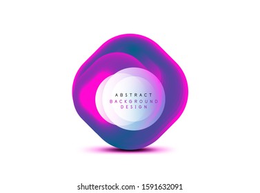 Banderas geométricas cuadradas con efecto de fusión suave 3d. Diseño de iconos de moda en tecnología digital. Ilustración vectorial para fondo de escritorio, pancarta, fondo, tarjeta, ilustración del libro, página de inicio