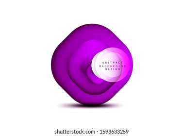 Square geometric banners with 3d smooth blend effect. Digital technology trendy icon design. Vector Illustration For Wallpaper, Banner, Background, Card, Book Illustration, landing page