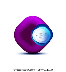 Banderas geométricas cuadradas con efecto de fusión suave 3d. Diseño de iconos de moda en tecnología digital. Ilustración vectorial para fondo de escritorio, pancarta, fondo, tarjeta, ilustración del libro, página de inicio