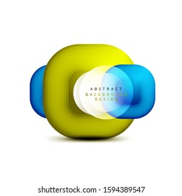 Quadratische geometrische Banner mit 3D-Effekt für eine glatte Mischung. Das Design der digitalen Technologie ist ein trendiger Icon. Vektorgrafik für Bildschirmhintergründe, Banner, Hintergrund, Karte, Buchillustration, Landing-Page