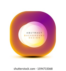 Square geometric banners with 3d smooth blend effect. Digital technology trendy icon design. Vector Illustration For Wallpaper, Banner, Background, Card, Book Illustration, landing page