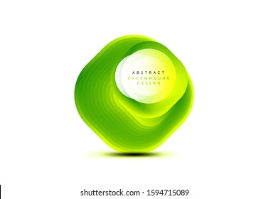 Square geometric banners with 3d smooth blend effect. Digital technology trendy icon design. Vector Illustration For Wallpaper, Banner, Background, Card, Book Illustration, landing page