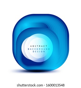 Square geometric banners with 3d smooth blend effect. Digital technology trendy icon design. Vector Illustration For Wallpaper, Banner, Background, Card, Book Illustration, landing page