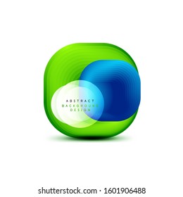 Square geometric banners with 3d smooth blend effect. Digital technology trendy icon design. Vector Illustration For Wallpaper, Banner, Background, Card, Book Illustration, landing page