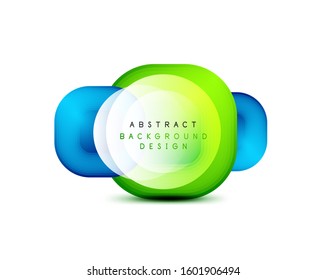 Banderas geométricas cuadradas con efecto de fusión suave 3d. Diseño de iconos de moda en tecnología digital. Ilustración vectorial para fondo de escritorio, pancarta, fondo, tarjeta, ilustración del libro, página de inicio