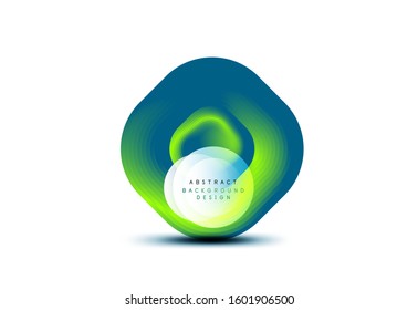 Square geometric banners with 3d smooth blend effect. Digital technology trendy icon design. Vector Illustration For Wallpaper, Banner, Background, Card, Book Illustration, landing page