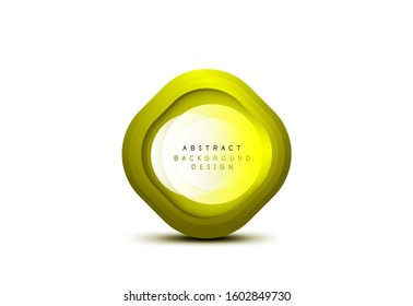 Banderas geométricas cuadradas con efecto de fusión suave 3d. Diseño de iconos de moda en tecnología digital. Ilustración vectorial para fondo de escritorio, pancarta, fondo, tarjeta, ilustración del libro, página de inicio