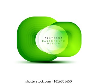 Square geometric banners with 3d smooth blend effect. Digital technology trendy icon design. Vector Illustration For Wallpaper, Banner, Background, Card, Book Illustration, landing page