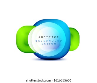 Square geometric banners with 3d smooth blend effect. Digital technology trendy icon design. Vector Illustration For Wallpaper, Banner, Background, Card, Book Illustration, landing page