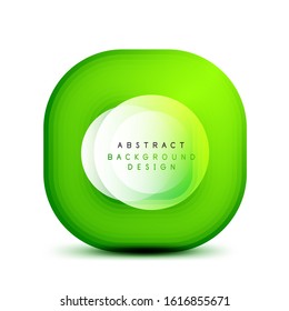 Banderas geométricas cuadradas con efecto de fusión suave 3d. Diseño de iconos de moda en tecnología digital. Ilustración vectorial para fondo de escritorio, pancarta, fondo, tarjeta, ilustración del libro, página de inicio