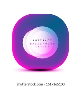 Banderas geométricas cuadradas con efecto de fusión suave 3d. Diseño de iconos de moda en tecnología digital. Ilustración vectorial para fondo de escritorio, pancarta, fondo, tarjeta, ilustración del libro, página de inicio