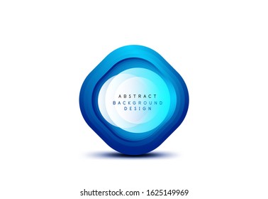 Banderas geométricas cuadradas con efecto de fusión suave 3d. Diseño de iconos de moda en tecnología digital. Ilustración vectorial para fondo de escritorio, pancarta, fondo, tarjeta, ilustración del libro, página de inicio