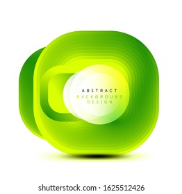Banderas geométricas cuadradas con efecto de fusión suave 3d. Diseño de iconos de moda en tecnología digital. Ilustración vectorial para fondo de escritorio, pancarta, fondo, tarjeta, ilustración del libro, página de inicio
