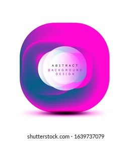 Square geometric banners with 3d smooth blend effect. Digital technology trendy icon design. Vector Illustration For Wallpaper, Banner, Background, Card, Book Illustration, landing page