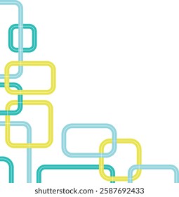Square Geometric Business Corner with Line