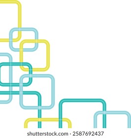 Square Geometric Business Corner with Line