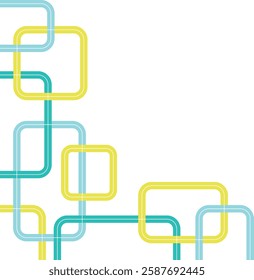 Square Geometric Business Corner with Line