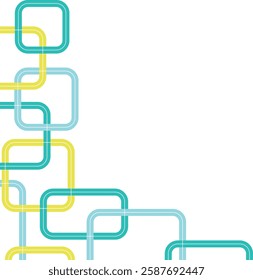 Square Geometric Business Corner with Line