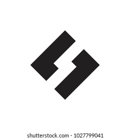 square geometric design logo vector