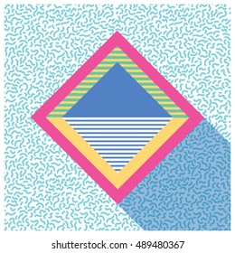 Square geometric design with shadow. Graphic background