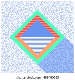 Square geometric design with shadow. Graphic background