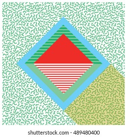 Square geometric design with shadow. Graphic background