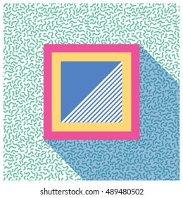 Square geometric design with shadow. Graphic background