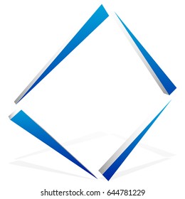Square geometric element abstract square symbol. Square logo