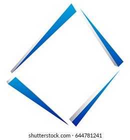 Square geometric element abstract square symbol. Square logo